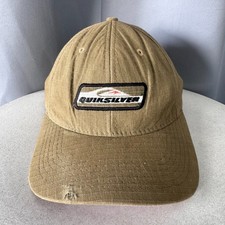 Vintage Quiksilver Surf Fitted Youth Beige Y2K Skater Grunge Hat Unisex