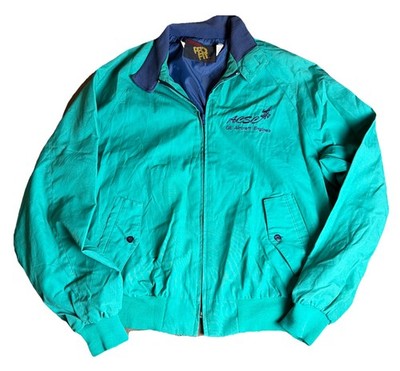 Vintage 80s ACSC GE Aircraft Engines Jacket King Louie Pro Fit Size L USAF