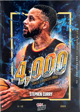 Stephen Curry 2025 Topps Now 4,000 Career Three Pointers Made -  #13 03/13/2025