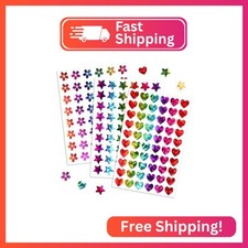 1,620 Pcs 0.6" Holographic Star, Heart, Flower Stickers Rewards