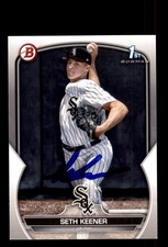 Signed Baseball Card Auto Seth Keener 2023 Bowman Draft #BD-94 Chicago White Sox
