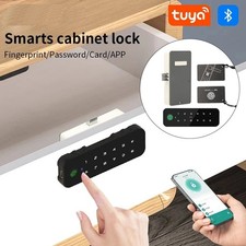 Tuya Bluetooth Smart Wood Cabinet Fingerprint Lock RC Keyless Door Drawer Locker
