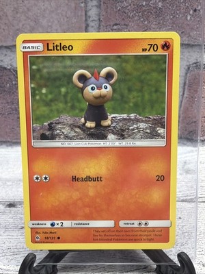 Pokemon TCG Litleo 18/131 Regular Common SM Forbidden Light NM Yuka Morri Art