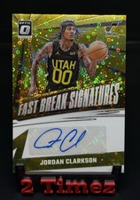 2024-25 Optic Jordan Clarkson Fast Break Signatures Gold Prizm Disco Auto /10