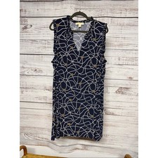 Michael Kors Womens Sleeveless Dress W/ Blue White Nautical Rope 3X