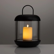 ELAMBIA Design-Laterne Acrylglas & Metall inkl. LED Kerze dekorierbar P2N4