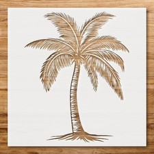 Palm Tree Stencil Reusable Tropical Template for Wall Art, DIY Crafts Decor