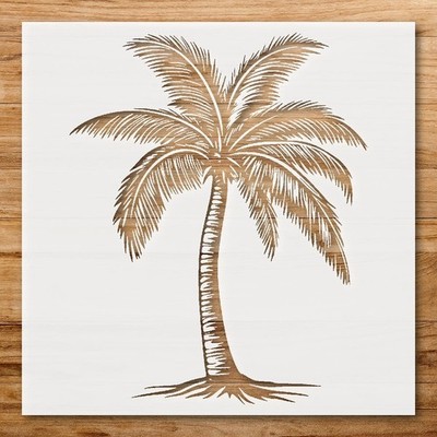 Palm Tree Stencil   Reusable Tropical Template for Wall Art, DIY Crafts & Decor