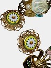 Vintage Jewelry Lot  Art  Nouveau Floral Necklace Micro Mosaic Earrings Heliotro — photo 9
