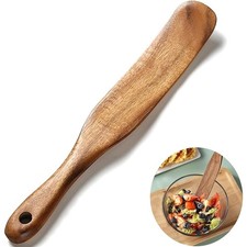 Wooden Spurtle Spatula for Sourdough Starter Mixing and Baking Kitchen Utensil