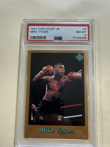1991 Tuff Stuff Jr. Mike Tyson #6 Boxing Trading Card PSA 8 Graded
