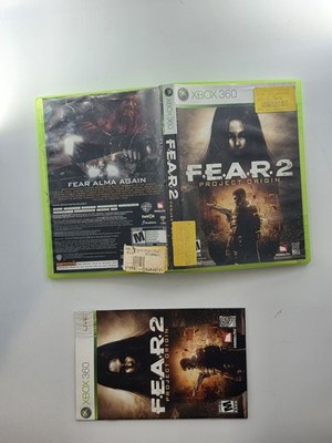 F.E.A.R. 2 Project Origin Case and Manual Only Xbox 360