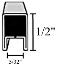 1/2 U Cascade Zinc Came Channel for Stained Glass - 12 feet (cut to 36" lengths)