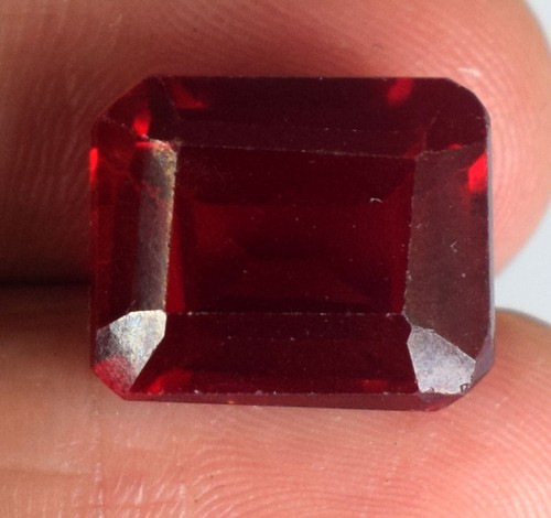 Natural Emerald Cut 15.50 Ct Burma Ruby Gemstone Certified B87405 Birthday Gift - Picture 5 of 8