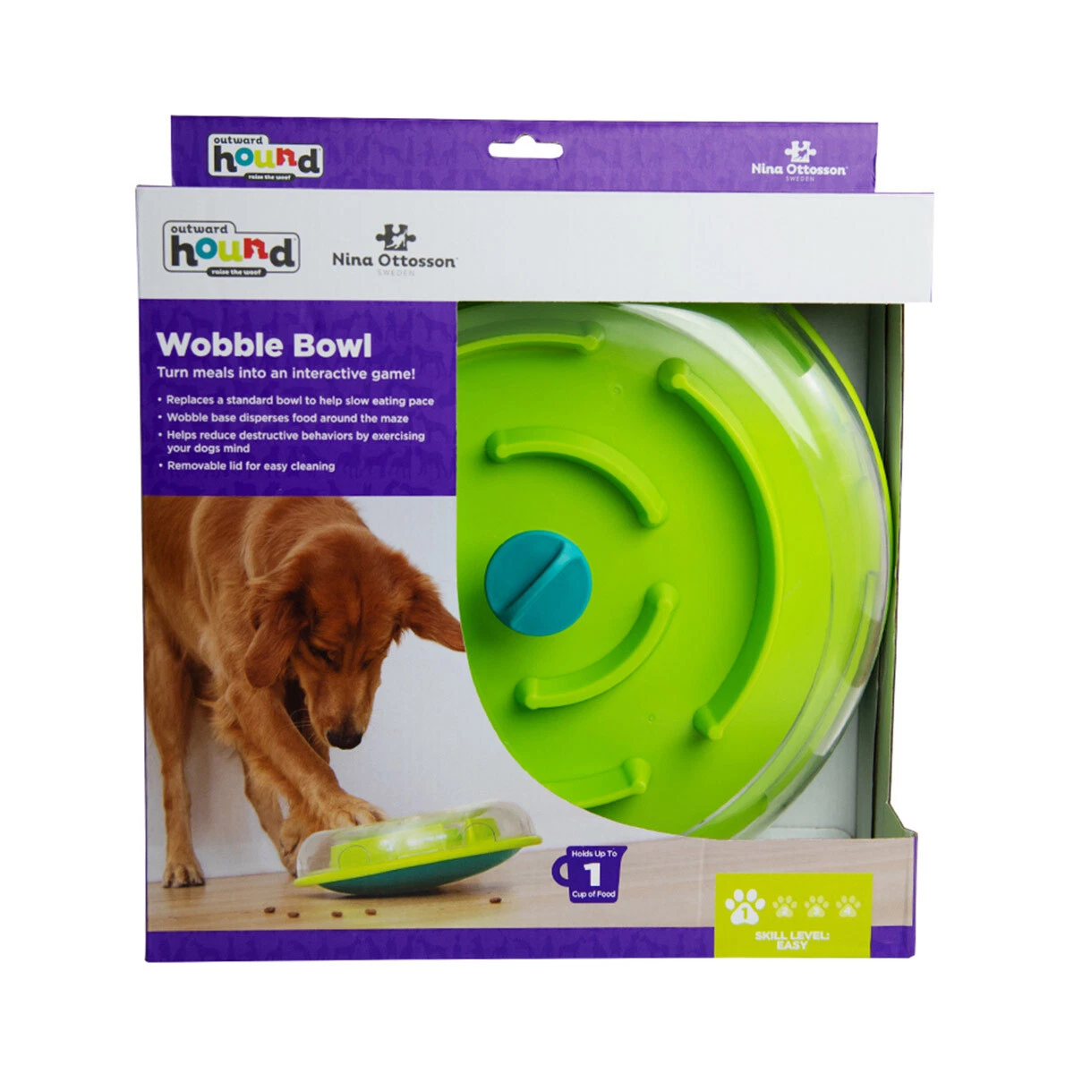 Wobble dog cheap treat toy