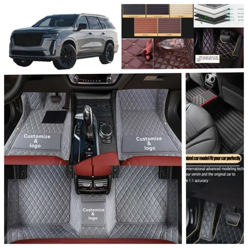 For Cadillac Eslacade 2002-2020 Car Floor Mats Custom PU Leather Auto Carpets - Imagen 16 de 44