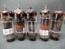 Mixed Makes Gray Plate 12BH7 Vacuum Tubes Amplitrex Tested as Shown