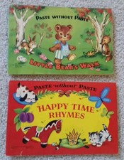 Vintage 1954 Paste Without Paste Craft Activity Books