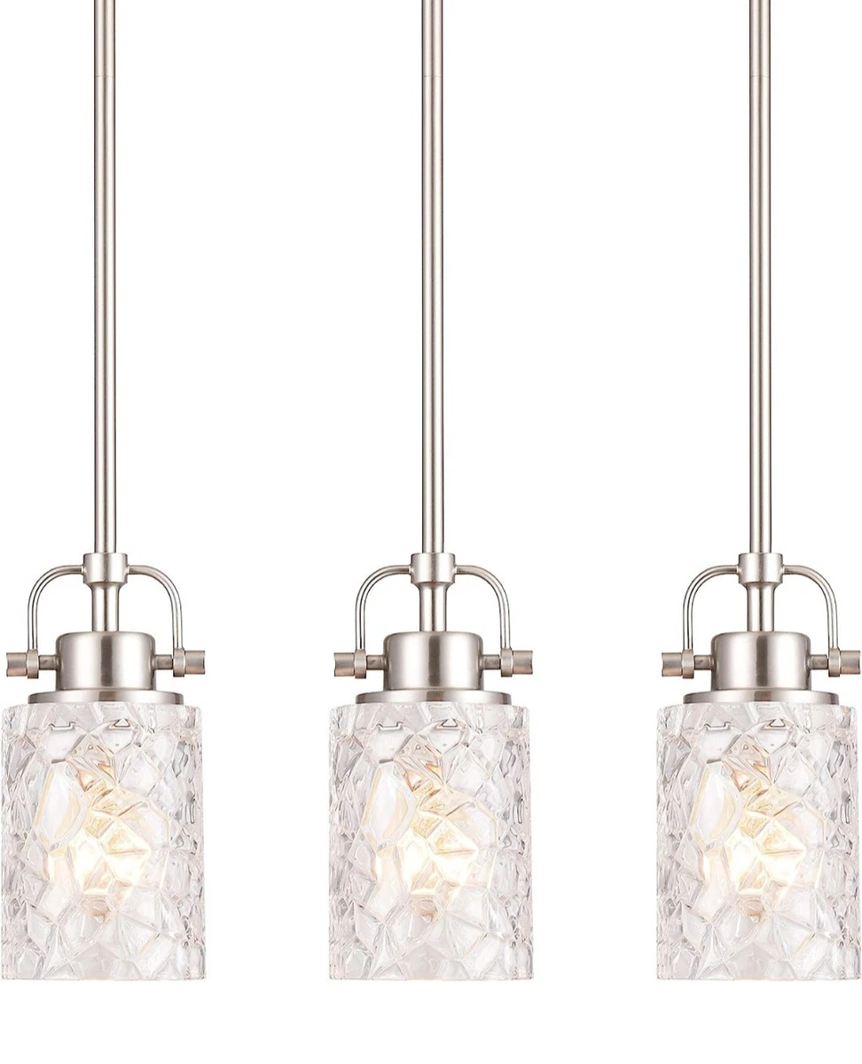Kitchen island pendant lighting brushed nickel outlet