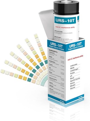 100 Strips URS-10T Reagent Urinalysis Test Strips 10 Parameters Testing Strips