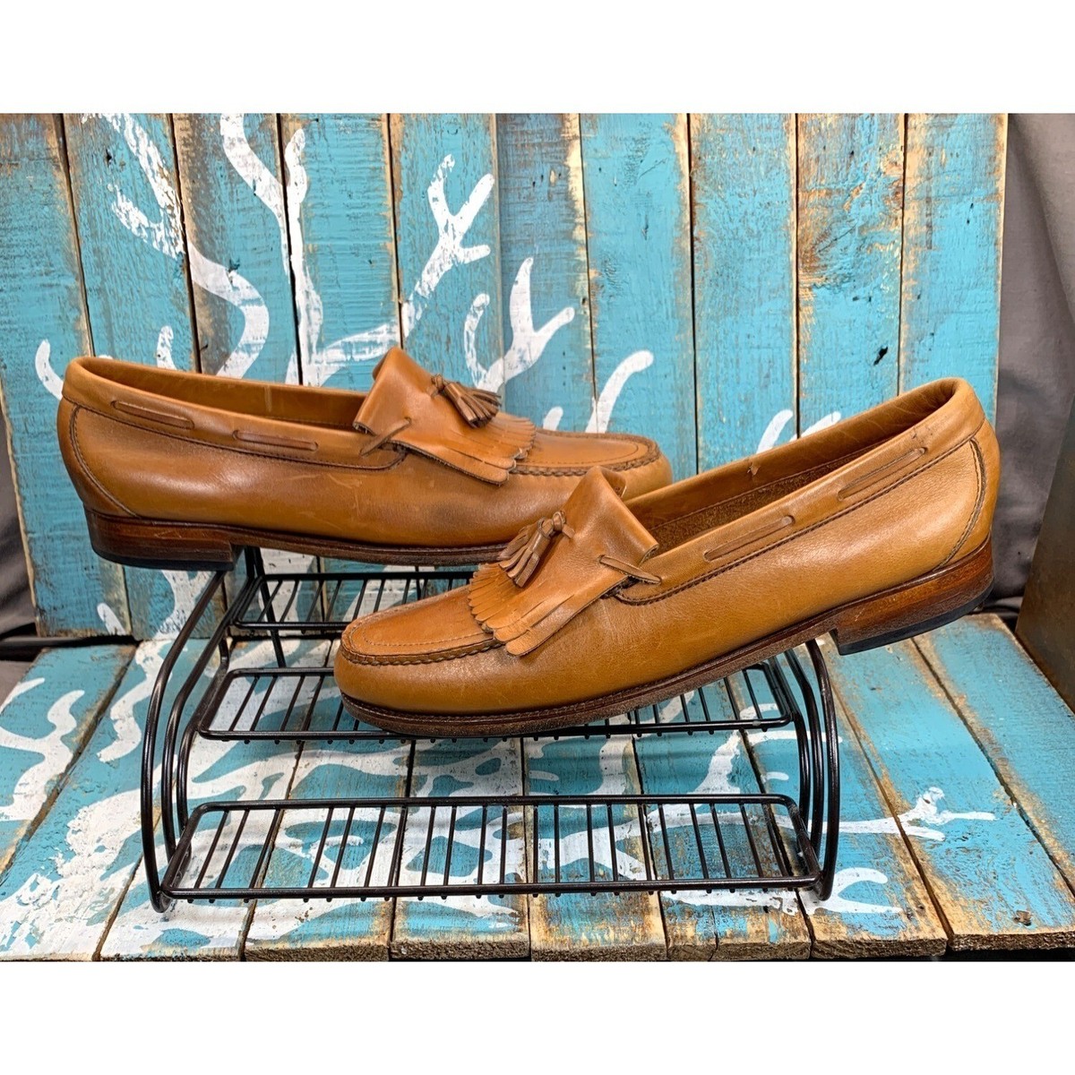Genuine SAS Handsewn Leather Size 13W Made in USA Brown Loafers Driving Shoes SAS Genuine Handsewn USA Made Mens Loafers Brown Leather  main image 4