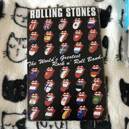 Rolling Stones The Worlds Greatest Rock n’ Roll Band 8” X 12” Tin Sign Vintage - 第 4/4 張圖片