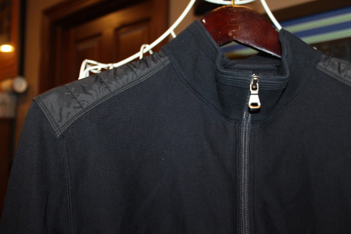 Hugo Boss Zero Nin9 Black Zip Front Jacket Mens L (bin202) | eBay