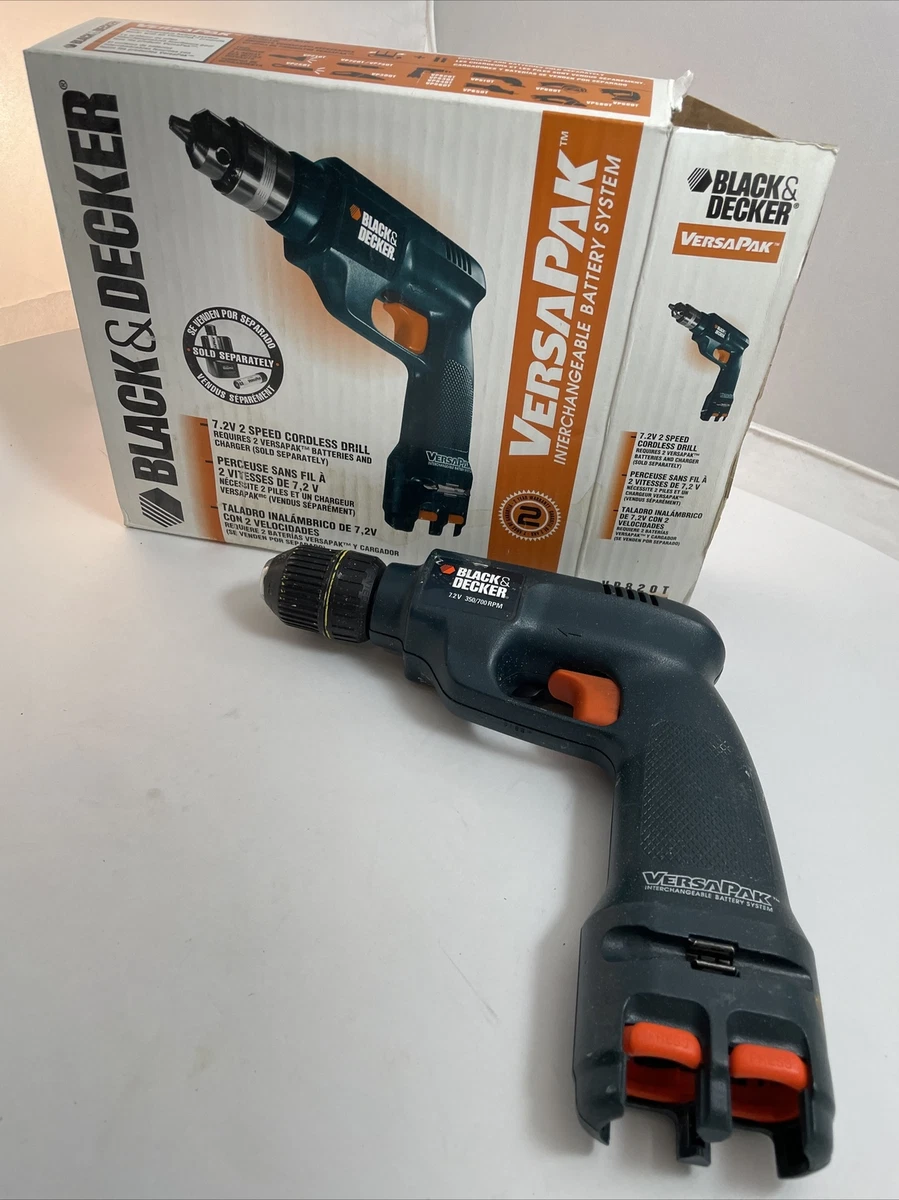 Black and decker 7.2 v cordless drill versapak deals