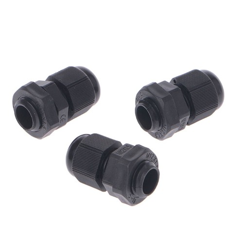 IP68 BLACK CABLE GLAND NYLON WITH NUT & WASHER - Sizes M12, M16, M20, M12L, M16L - Zdjęcie 9 z 14