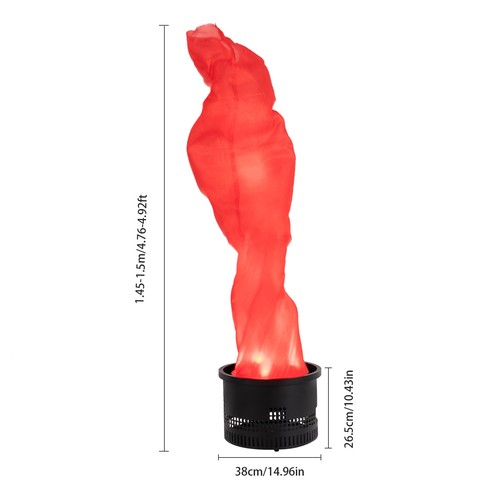 1.5m Electric Red Flame Light Simulated Campfire Light Fake Flame Light US - Picture 4 of 16