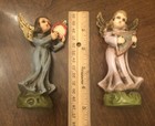 Pair Vintage Nativity Angel Musicians Made in Germany 5” Paper Mache ? Christmas — photo 7