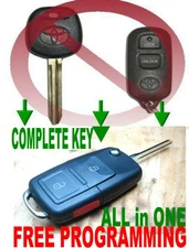 NEW FLIP KEY FOR SCION XA XB CHIP REMOTE KEYLESS BEEPER ALARM ENTRY FOB 3WBXD2