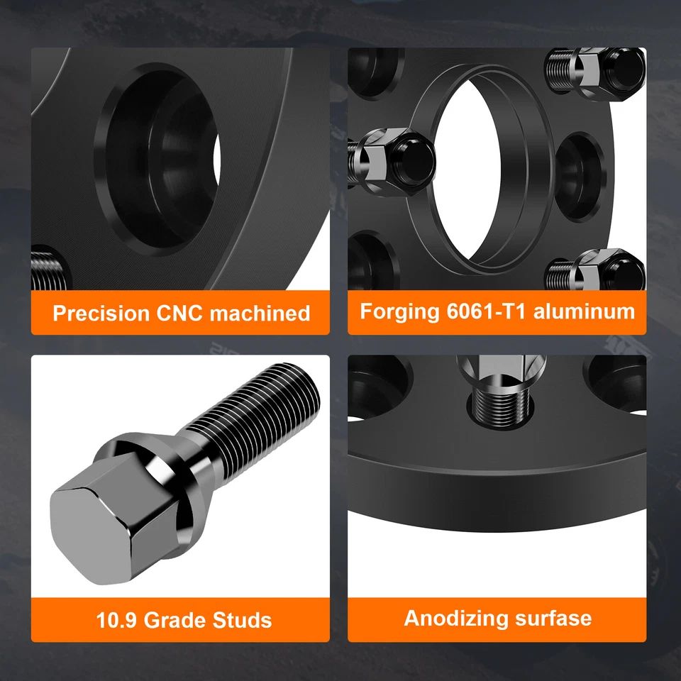 4 piezas espaciadores de rueda centrados en el cubo 5x120 de 20 mm para Chevy Camaro Impala Equinox Malibu Foto 3 de 4