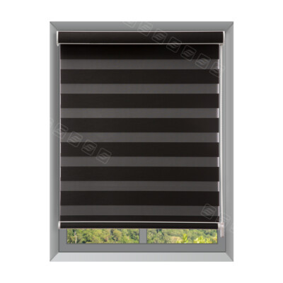 CUSTOM CUT Day and Night Zebra Roller Blinds Dual Horizontal Window Shade