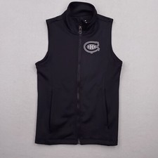 Montreal Canadiens Gilet Donna Piccolo Nero Alyssa Milano Touch Active Elasticizzato