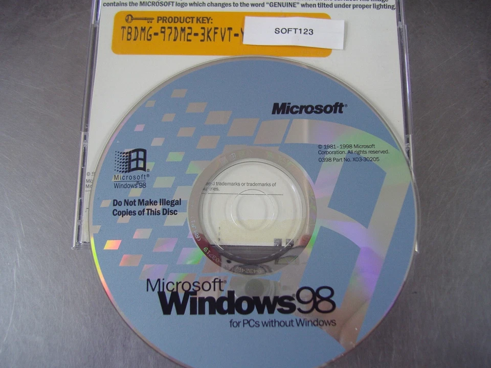 MICROSOFT WINDOWS 98 FULL RETAIL ENGLISH VERSION MS WIN 98 =NEW= - Image 2 of 3