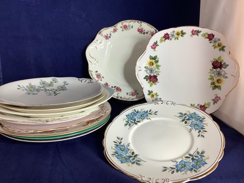 CHOICE OF PRETTY VINTAGE CHINA CAKE PLATES BREAD PLATES SANDWICH PLATES 3