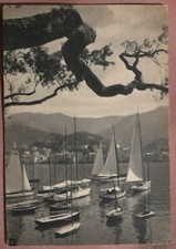CARTOLINA PAESAGGIO MARE PANORAMA BARCHE BARCA VELA ALBERO 1