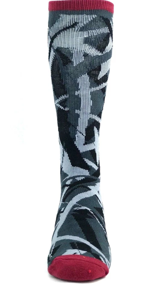 Calcetines Miami Heat Gris Carbón y Negro Estampado Rotura Deuce Crew Foto 2 de 3