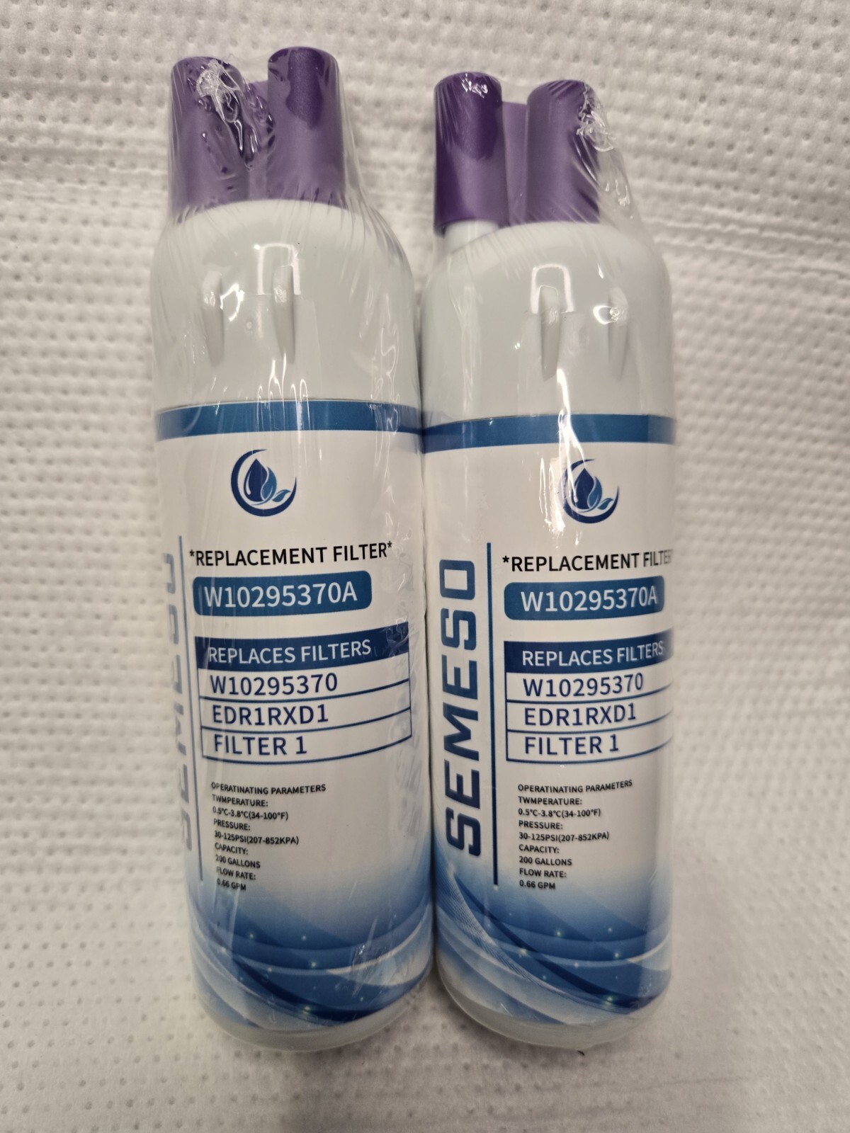 2 Pack Semeso Replacement Water Filters EDR1RXD1 W10295370A W10295370