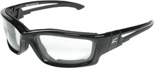 Edge Eyewear Kazbek Safety Glasses Black Frame And Clear Lens Strap Sk111-Sp