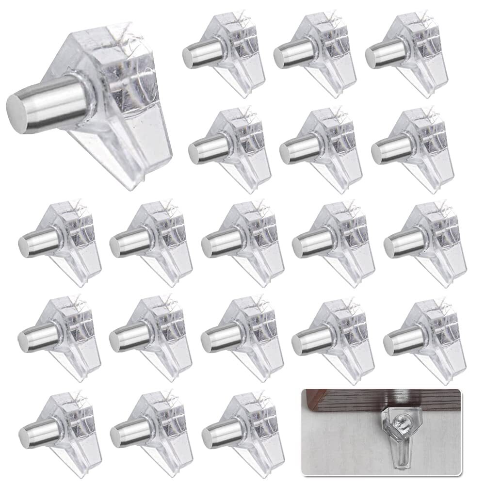 5mm Clear Plastic Shelf Support Pegs Cabinet Pins Replacement-image