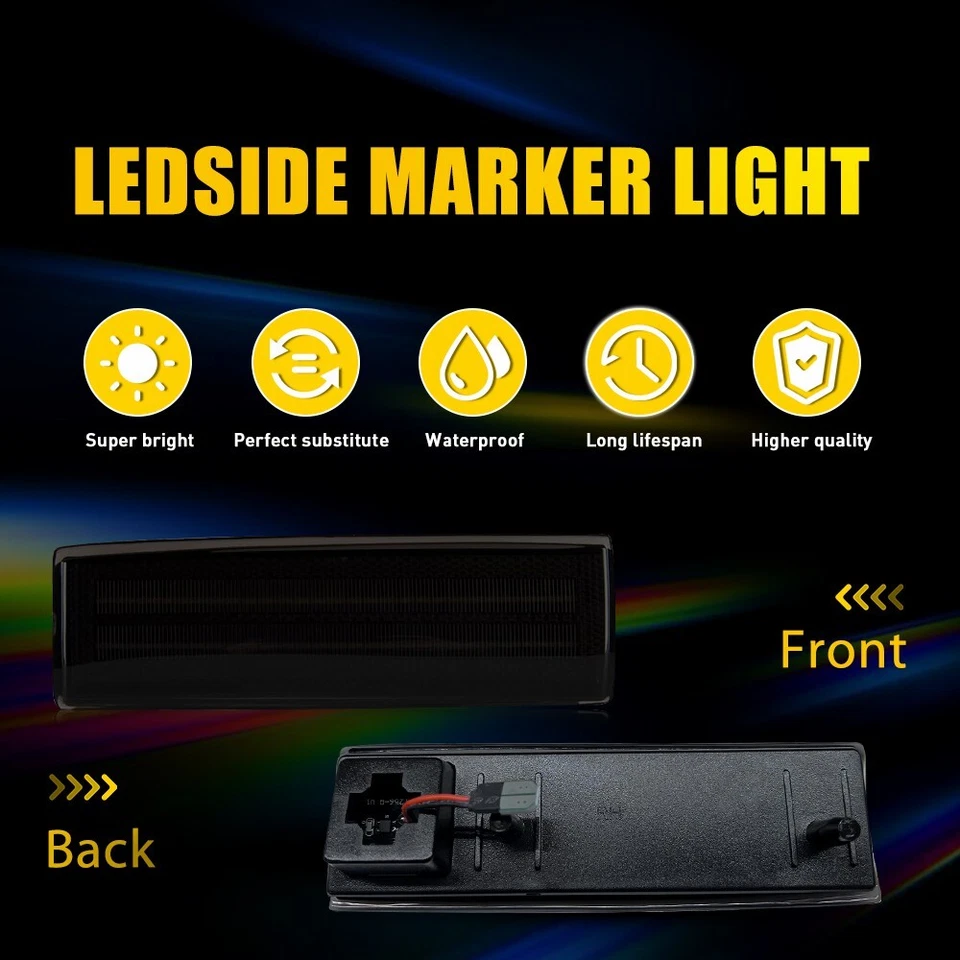 2-20X Luces de señalización laterales LED delanteras para parachoques para Chevy S10 GMC Jimmy S15 Oldsmobile Foto 3 de 4
