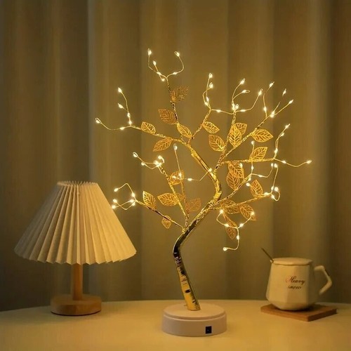 LED Tree Lamp Gold RGB Table Lights Gifts Party Home Decor US Brand New Gift NEW - Picture 6 of 7