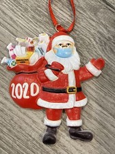 2020 Santa Claus Ornaments with Mask and Toilet Paper Quarantine Christmas