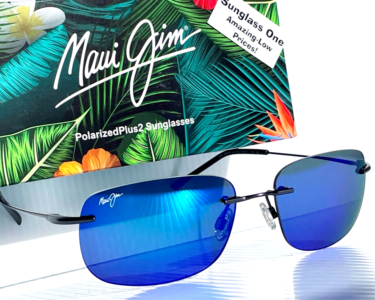 NEW Maui Jim OHAI Gunmetal POLARIZED Blue Hawaii Mirror Lens NEW Maui Jim OHAI Gunmetal POLARIZED Blue Hawaii Mirror Lens