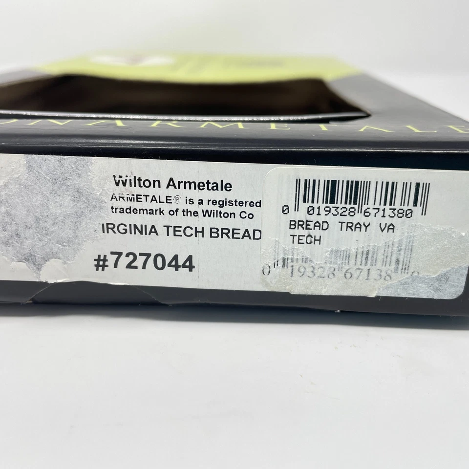 Vintage Wilton Armetale Virginia Tech Service Platter Serveware Metal Bread Tray - Image 3 of 4