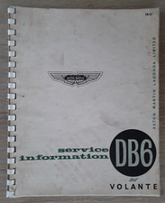 Aston Martin DB6 & Volante Technical Service Information Manual Bulletin c.1965