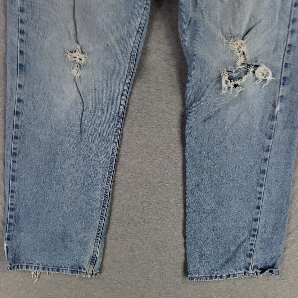 Vintage Faded Glory 32x30 Relaxed Fit Blue Jeans Distressed Soft Faded Grunge - Image 2 of 4