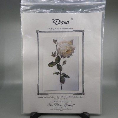 The Silver Lining Diana Counted Cross Stitch Pattern Instructions 1997 Rose